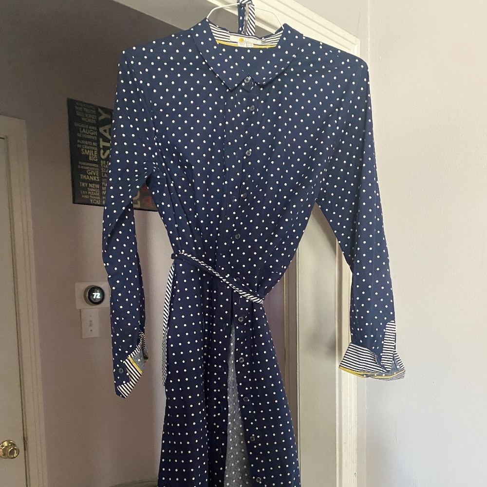 Boden long sleeve shirt dress